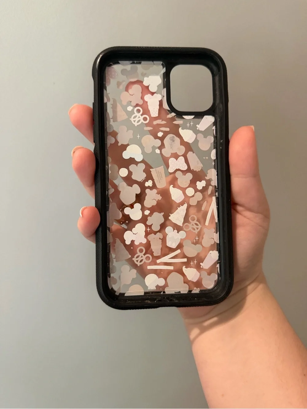 Disney Clear Phone Case with Black Frame  Snack Characters iPhone 13/14
